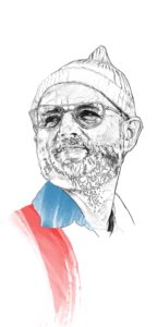 Bill Murray in Life Aquatic - Pencil & hint of colour