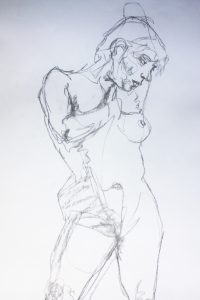 Lady standing life drawing - 2 - Tolbiny